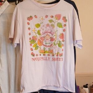 Retro Strawberry SHORTCAKE.Naturally Sweet Kids Shirt - Pink SZ.med